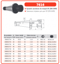 Патрон цанговый 7616-40-ER25-60